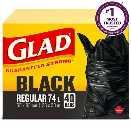 Glad Easy-Tie Regular Garbage Bags, 26''*33'' (40 ct)