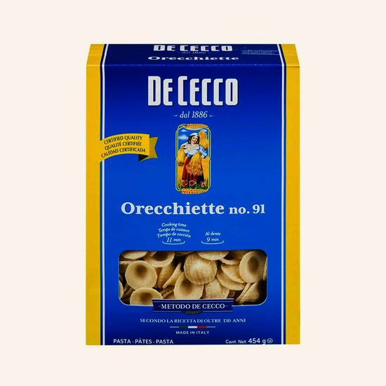 De Cecco Orecchiette #91 Pasta (454 g)
