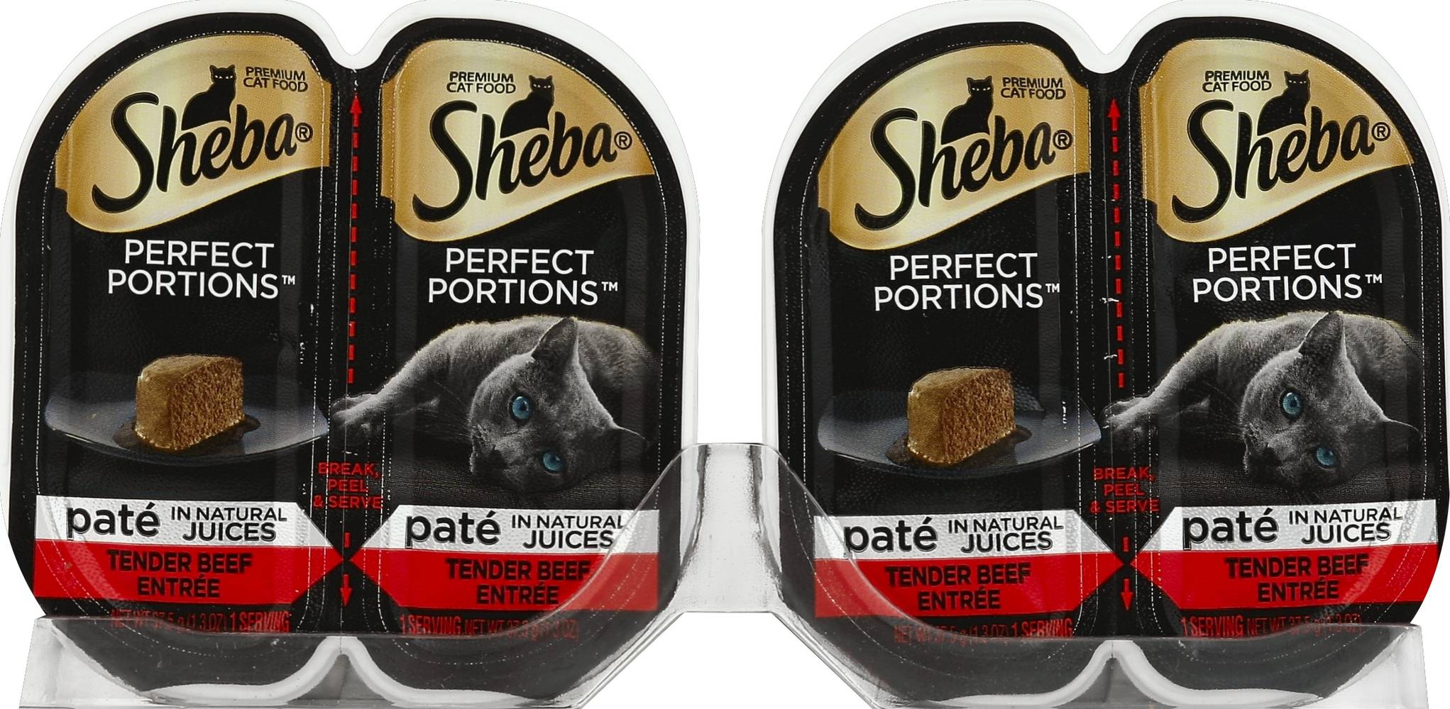 Sheba Perfect Portions Pate Tender Beef Entree Premium Cat Food (2.7 oz)