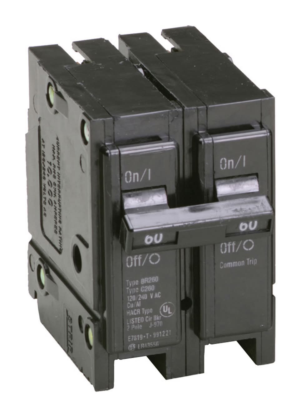 Eaton 60 Amps Plug In 2-Pole Circuit Breaker
