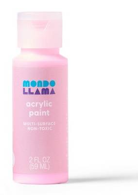 Mondo Llama Satin Acrylic Paint, Coral Pink (2 fl oz)