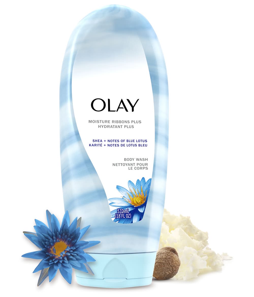 Olay Moisture Ribbons Plus Shea + Blue Lotus Body Wash (18 fl oz)