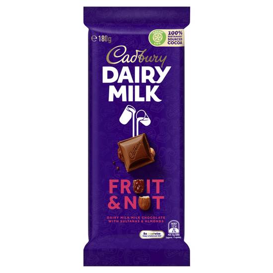 Cadbury Dairy Milk Fruit & Nut 180g