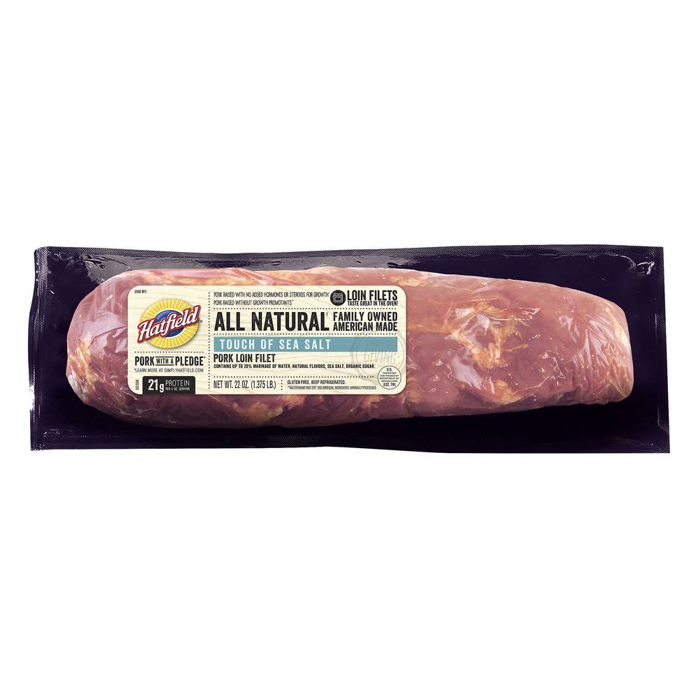 Hatfield Natural Touch Of Sea Salt Pork Loin Filet (1.38 lbs)