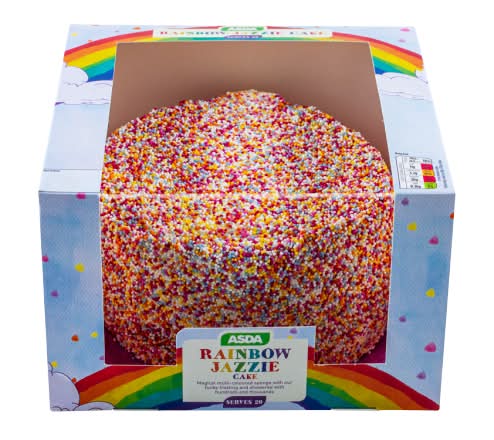 ASDA The Bakery Rainbow Jazzie Cake (70g)