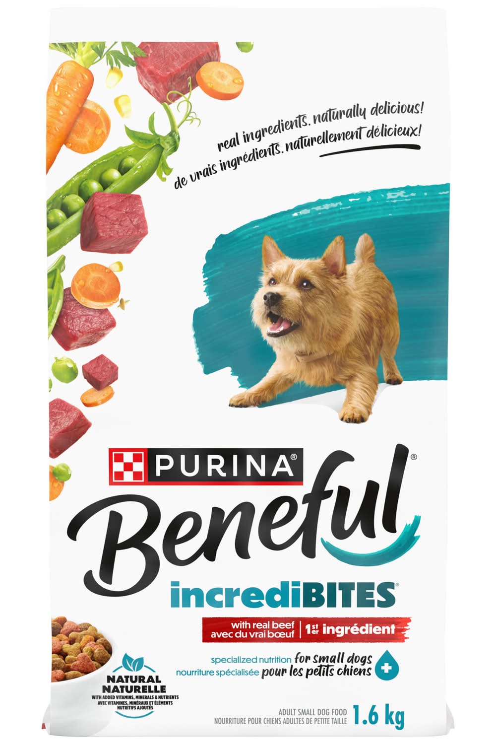 Purina Beneful Incredibites With Real Beef Small Dry Dog Food, Adult (1.6 kg)