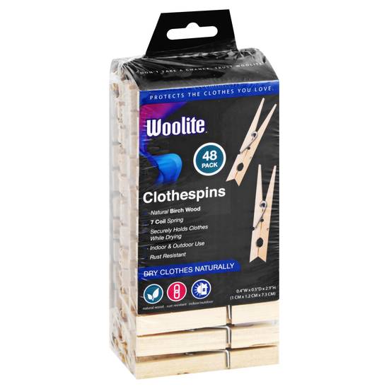 Woolite Natural Birch Wood Clothespins