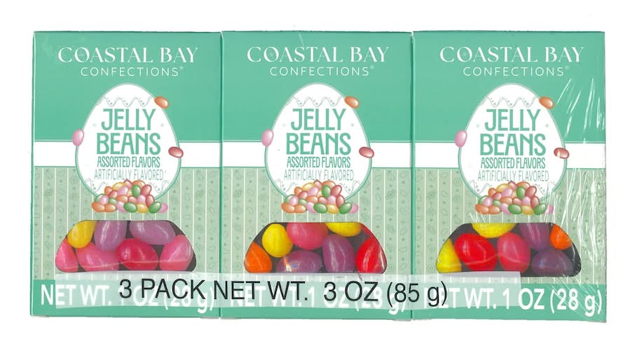 Coastal Bay Confections Assorted Jelly Beans, 3-pc Pack.