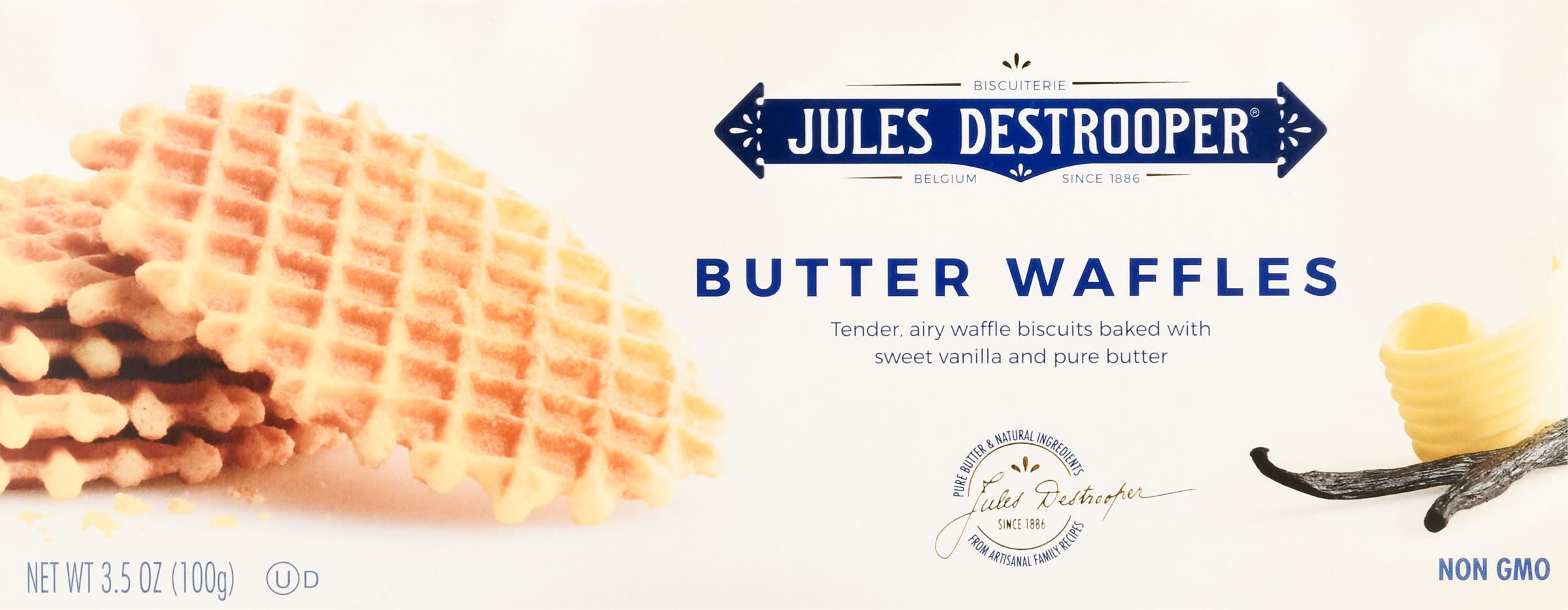 Jules Destrooper Sweet Vanilla and Pure Butter Waffles (3.5 oz)