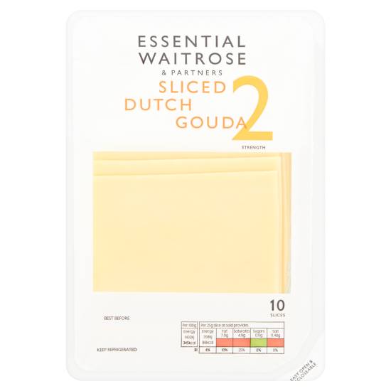Waitrose Essential Sliced Dutch Gouda Cheese (10 ct)