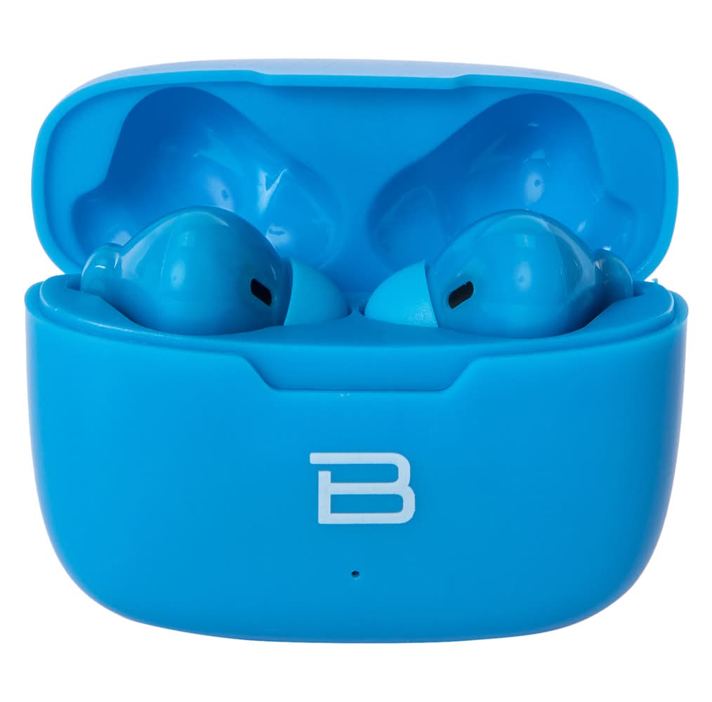 Glow in The Dark Bluetooth® Earbuds With Mic Blue