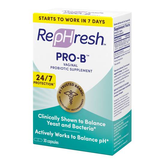 RepHresh Pro-B Vaginal Probiotic Feminine Supplement Capsules, 30 CT
