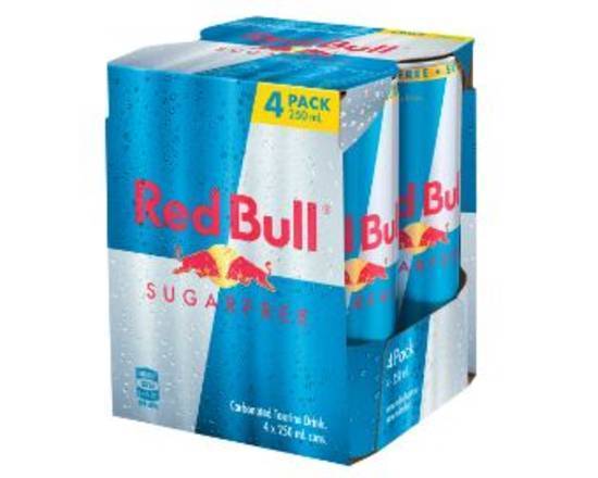 Red Bull Energy Drink Sugar Free 250mL (4 Pack)