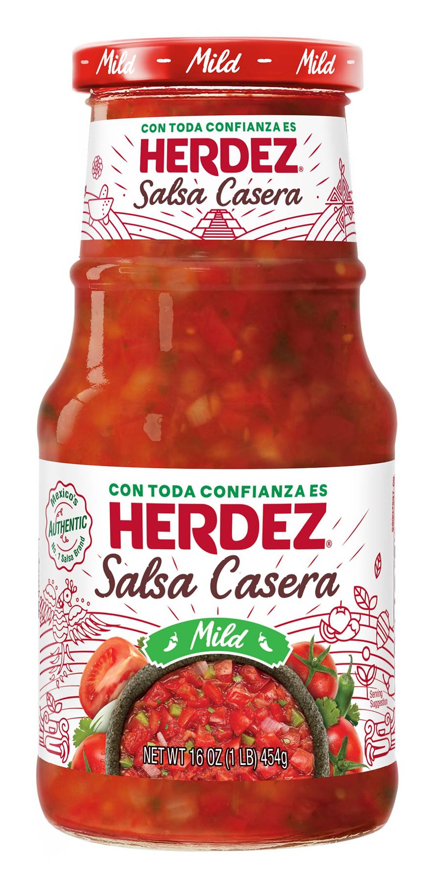 Herdez Salsa Casera Sauce, Mild (16 oz)