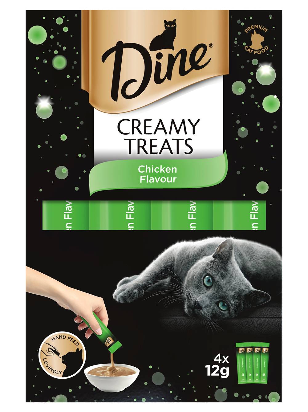 Dine Creamy Treats Chicken Flavour Cat Treat, Chicken (4 x 12g)