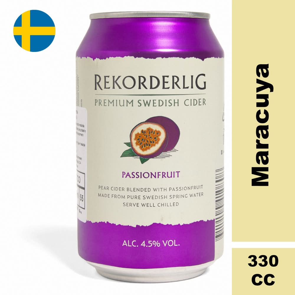 Rekorderling sidra maracuyá (lata 330 ml)