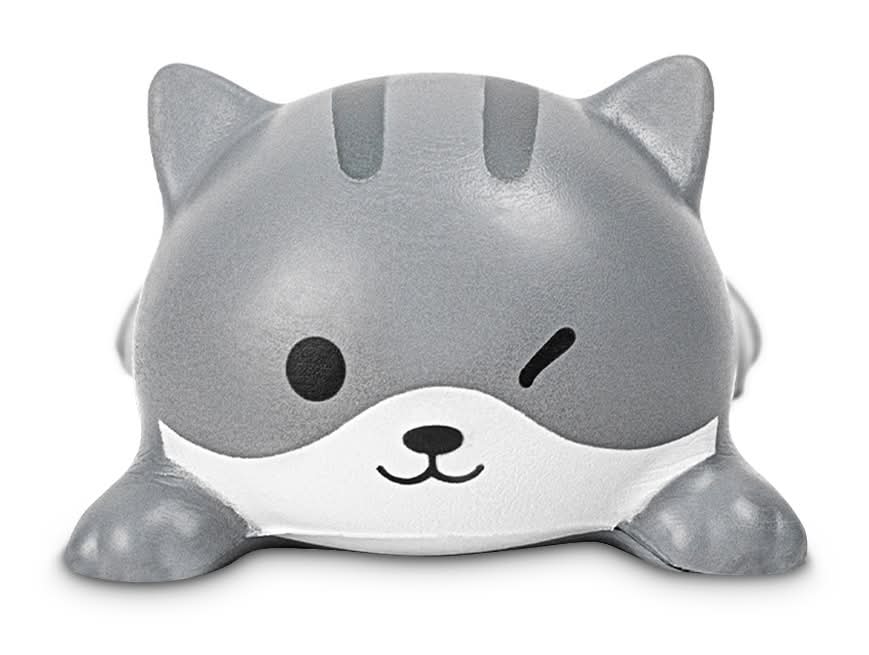 STOBOK · Descansa muñecas ergonómico con diseño de gato, 6,5 cm x 12,5 cm, gris