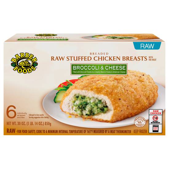Barber Foods Stuffed Chicken Breasts, Broccoli & Cheese (6 ct)