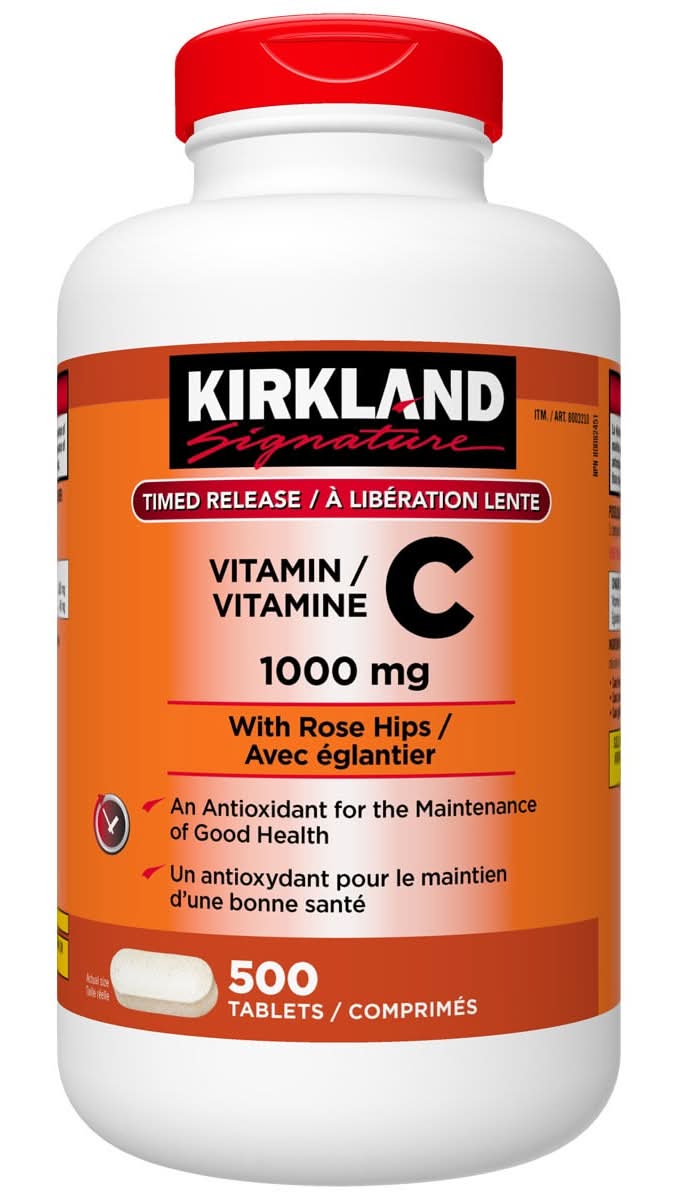 Kirkland Signature – Vitamine C 1000 Mg À Libération Lente - 500 Comprimés / Kirkland Signature Timed Release Vitamin C 1000 Mg - 500 Tablets