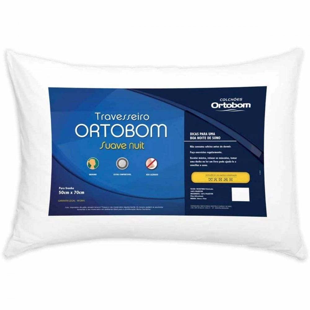 Ortobom travesseiro suave nuit (50x70 cm)