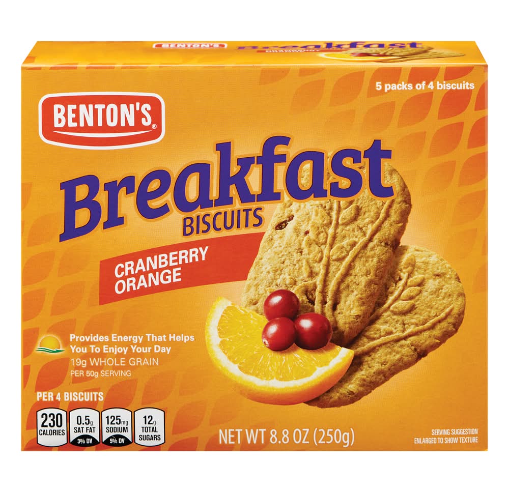 Benton's Breakfast Biscuit, Orange Cranberry (8.8 oz, 5 ct)