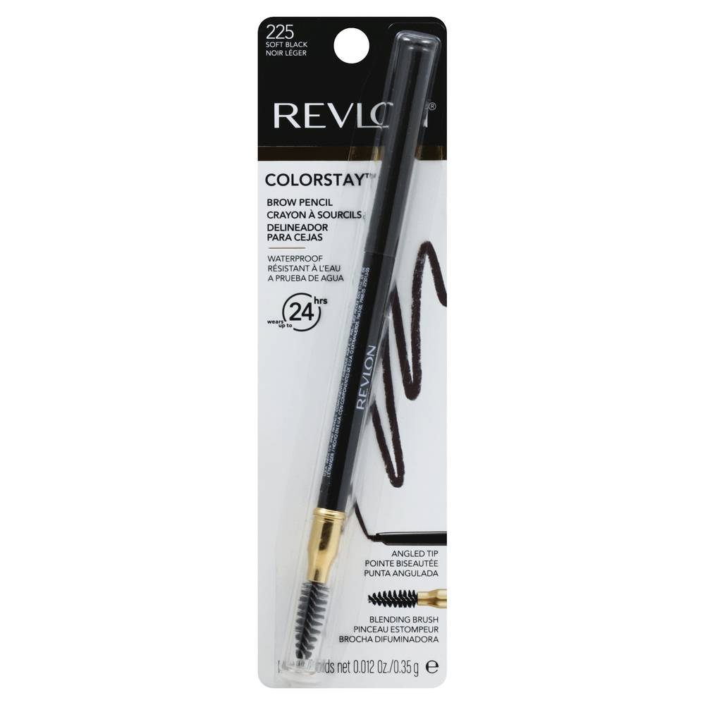 Revlon Colorstay Brow Pencil, 225 Soft Black (0.02 oz)