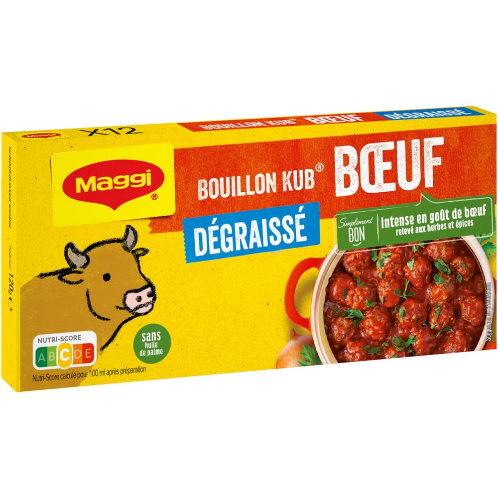 Maggi - Bouillon kub dégraissé, bœuf (12)