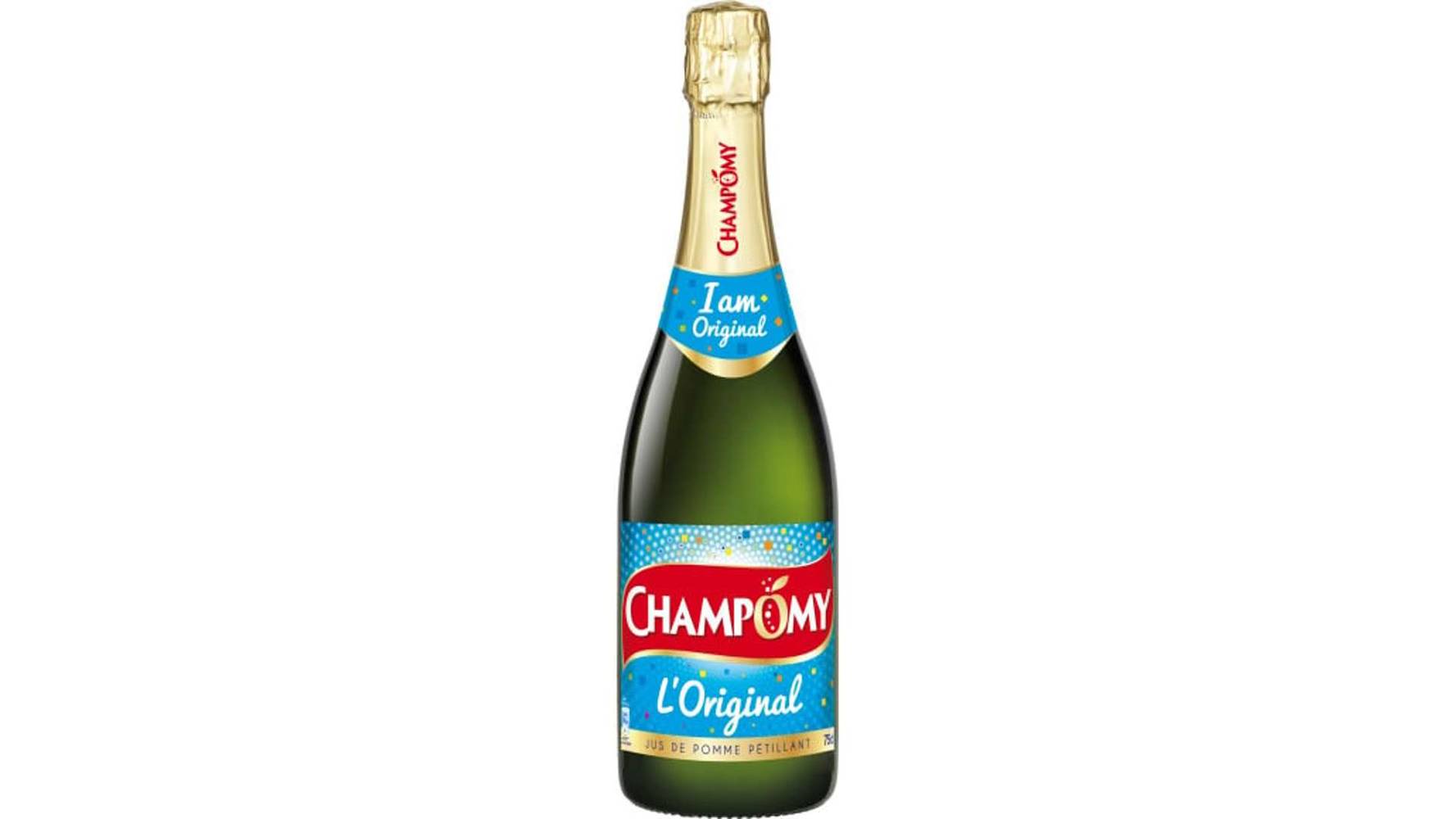 Champomy - Boisson gazeuse pomme  sans alcool et sans sucres ajoutés (750ml)