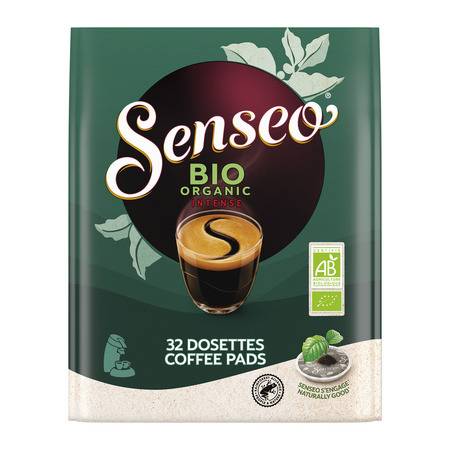 Bio - Café dosettes    Compatibles SENSEO intense Bio   SENSEO - la boite de 32 dosettes