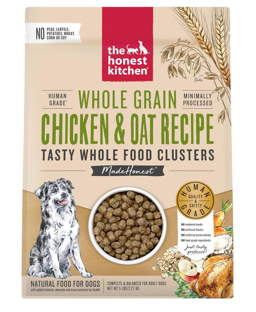 The Honest Kitchen Whole Grain Clusters Chicken & Oat Recipe Adult Dog Food, 5 lb