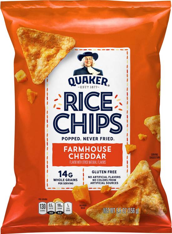 Quaker Gluten Free Rice Chips (farmhouse cheddar)