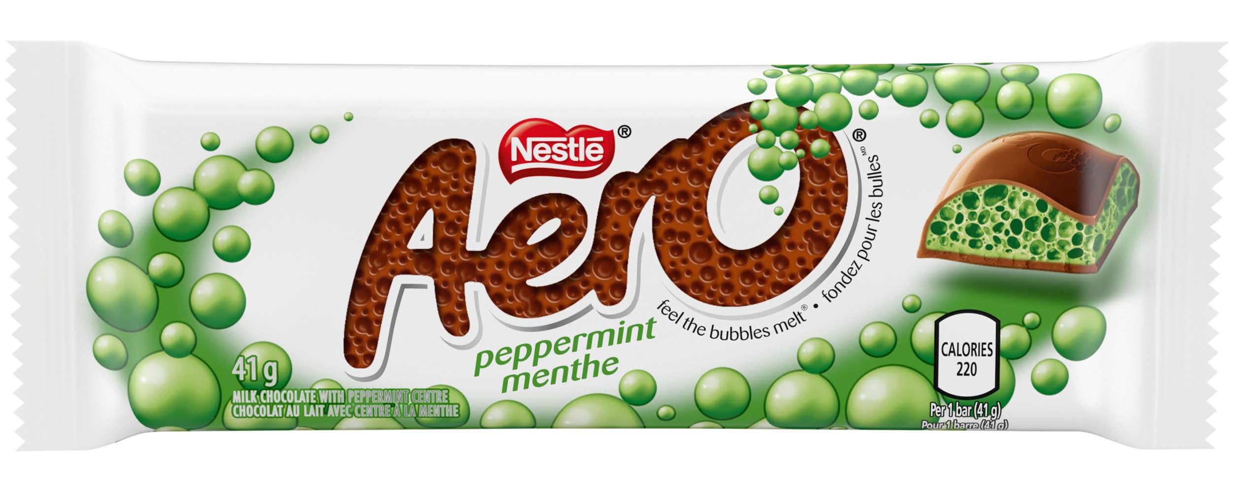 Aero Bubble Chocolate Bar, Peppermint (41 g)