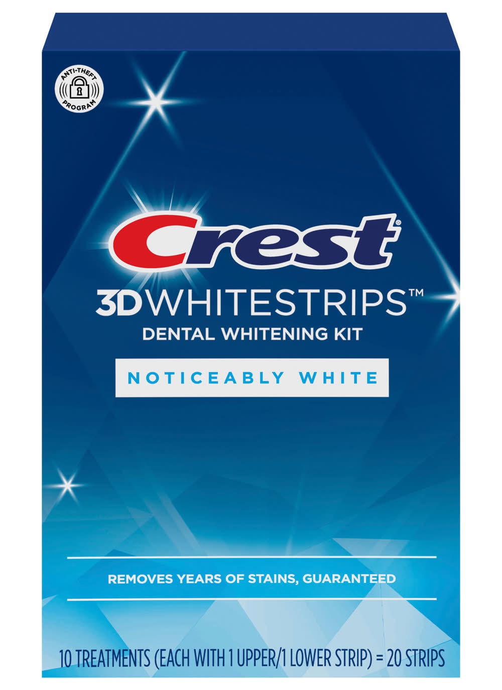 Crest 3D Whitestrips Noticeably White Dental Whitening Kit (20 ct)
