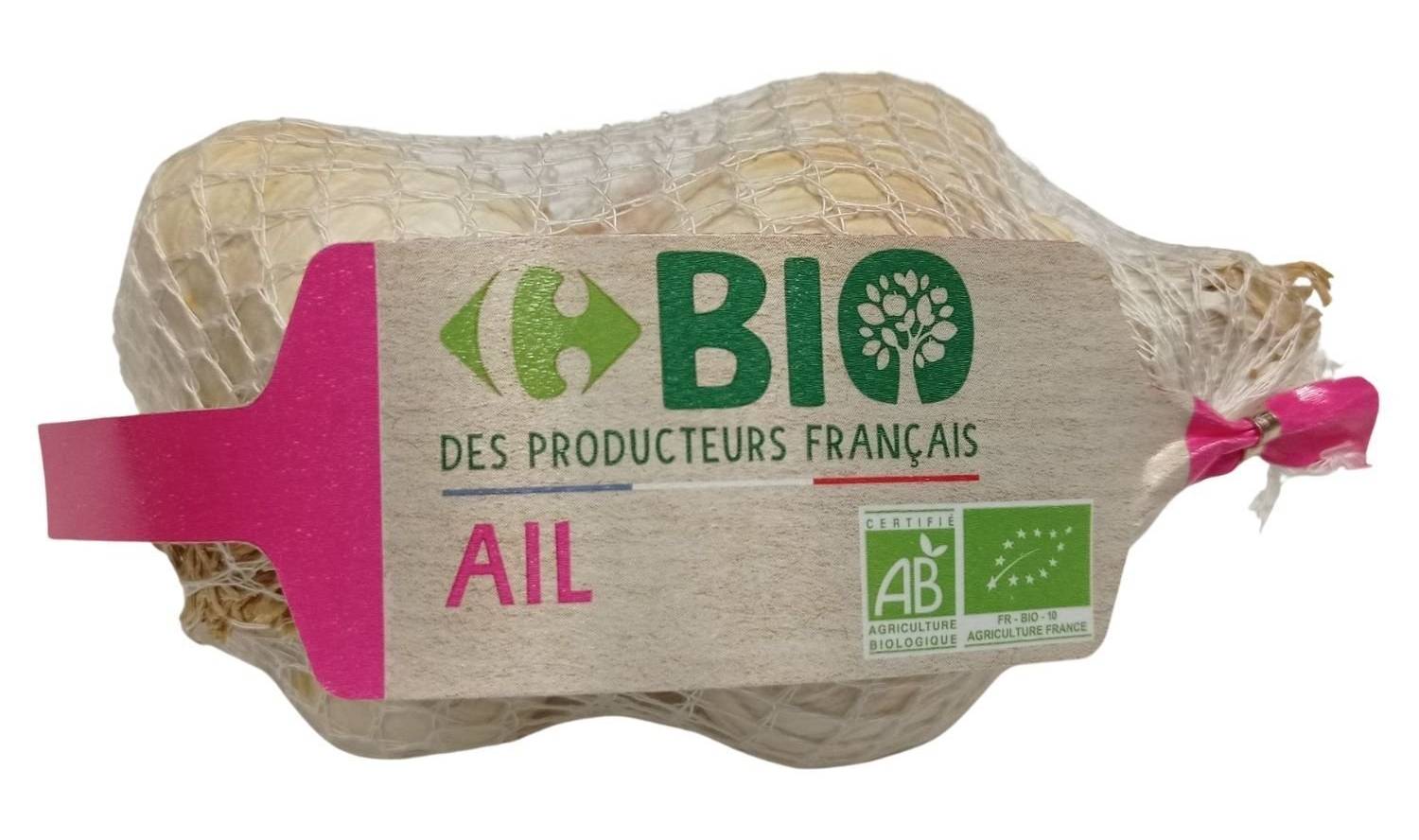 Carrefour Bio - Ail blanc 3 têtes (150g)