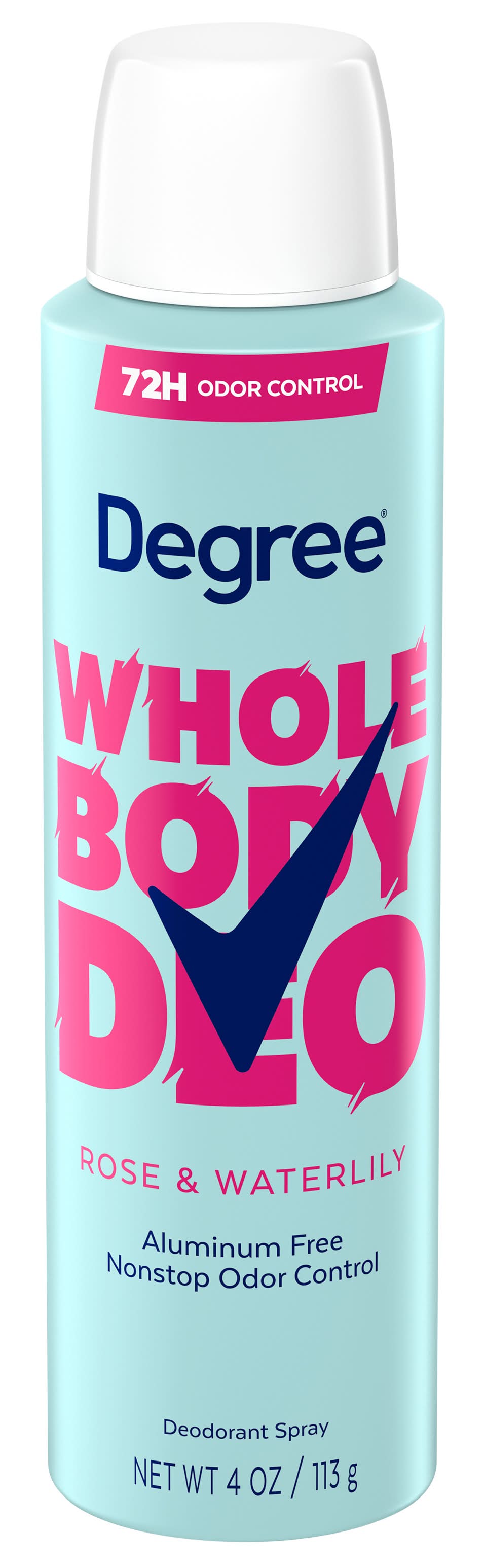Degree Whole Body Deodorant Spray, Rose & Waterlily (4 oz)