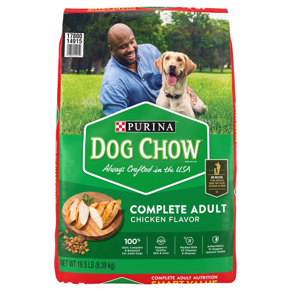 Purina Dog Chow Purina Complete Adult Dry Dog Food Kibble With Chicken Flavor (18.5 lbs)