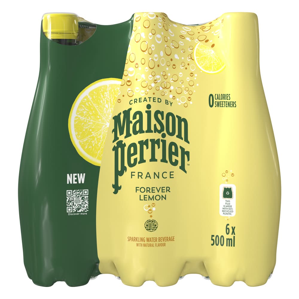Maison Perrier Forever Sparkling Water, Lemon (6 x 500 ml)