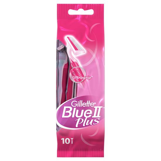 Gillette - Venus - rasoirs jetables blue ii plus pour femmes (10 pièces)