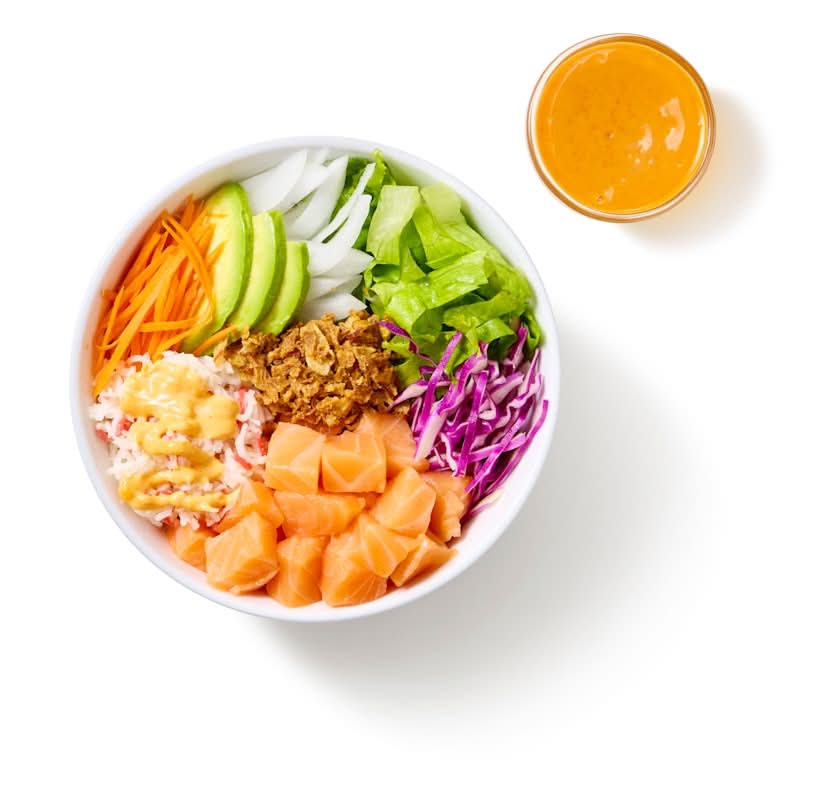 Flyin’ Hawaiian Salmon Poke with Spicy Poke Sauce
