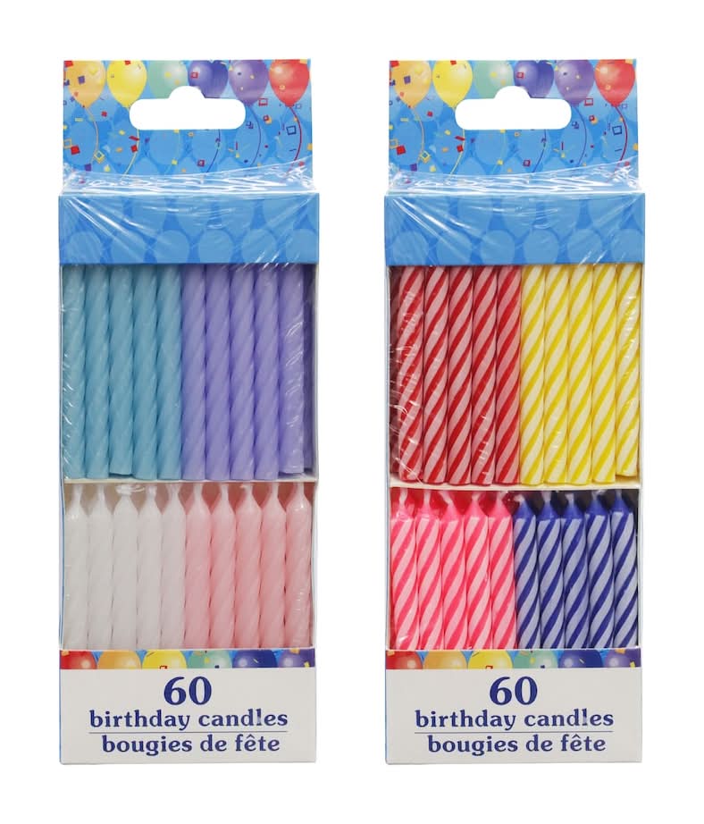 Spiral Birthday Candle (2 x 60 ct)