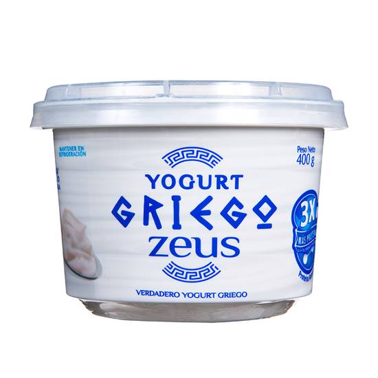 Yogurt Griego Natural Zeus 400 Gr.