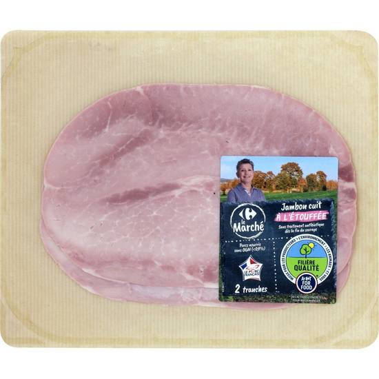 Carrefour - Jambon cuit à l'étouffée (2 pièces)