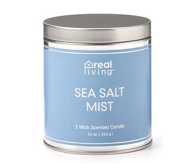 Real Living Sea Salt Mist Blue Tin Candle