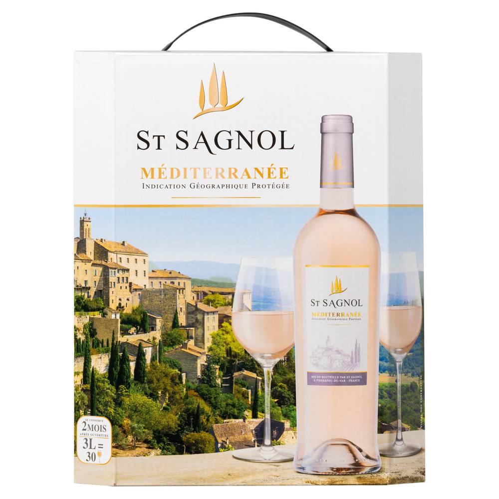 St Sagnol - Vin rosé méditerranée IGP (4 pièces, 750 ml)