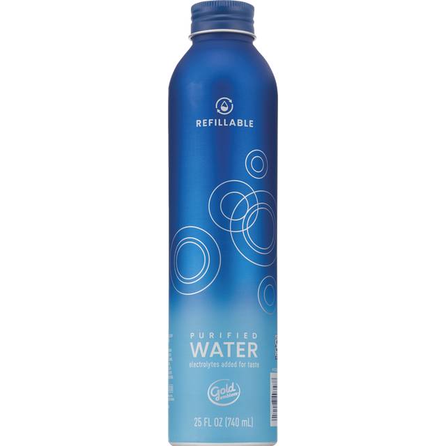 Gold Emblem Refillable Purified Water, 25 Oz.