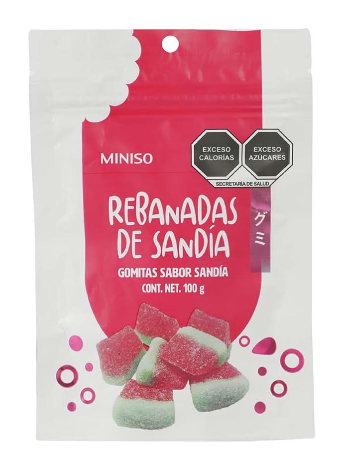 Miniso · Gomitas rebanadas de sandía (100 g)