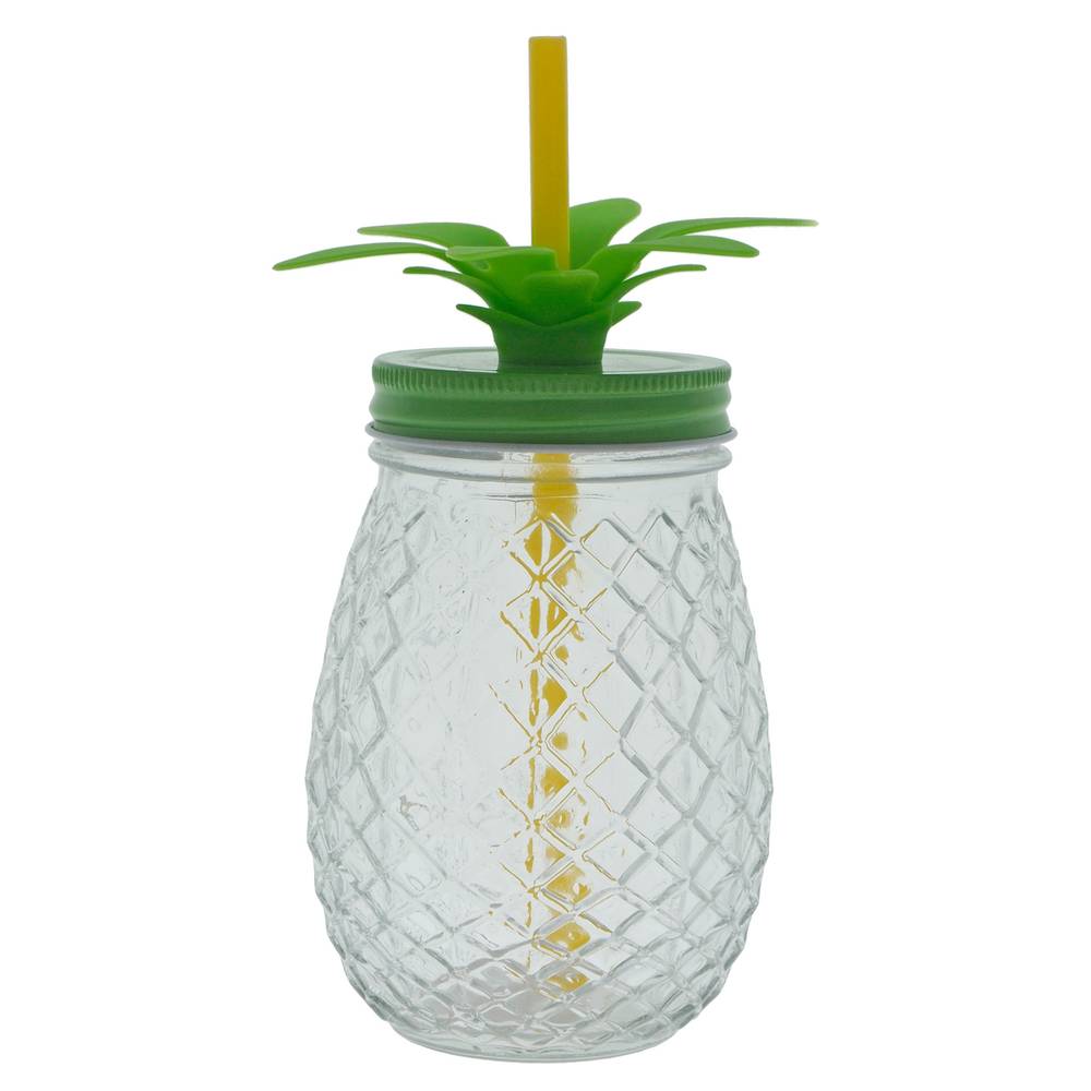 Drinking Jar With Silicone Pineapple Top