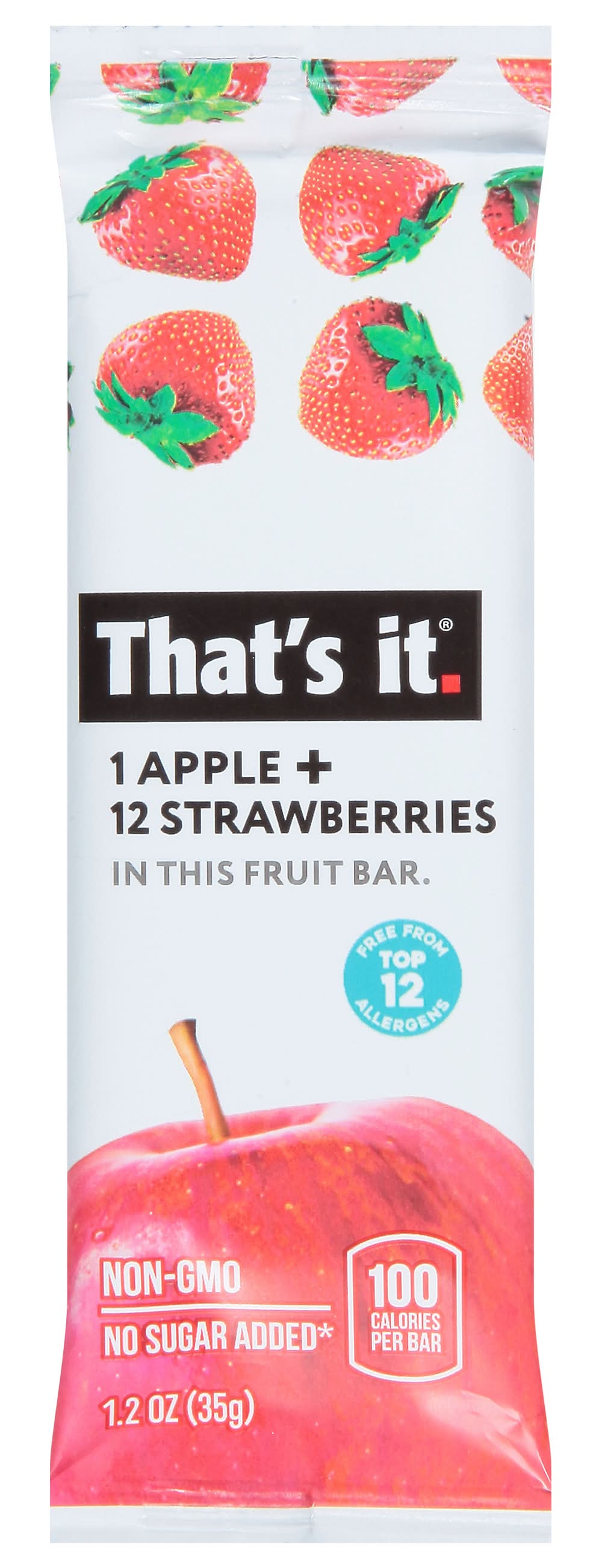 That's it. Apple + Strawberry Fruit Bar (1.2 oz)