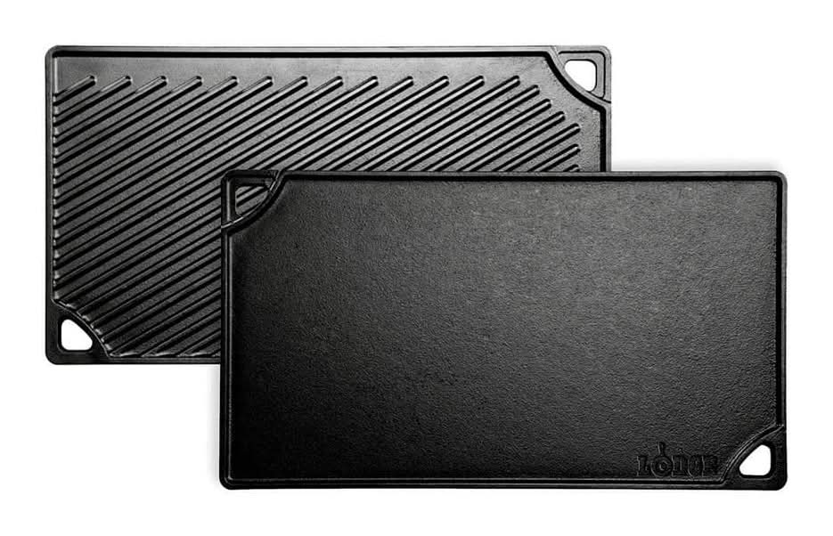 Lodge Double Play 16.75 In. Black Cast Iron Reversible Stovetop Griddle
