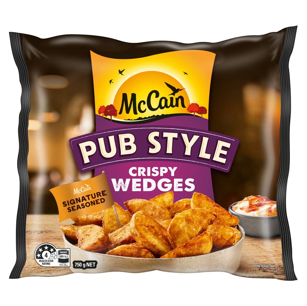 McCain Frozen Pub Style Crispy Wedges (750g)